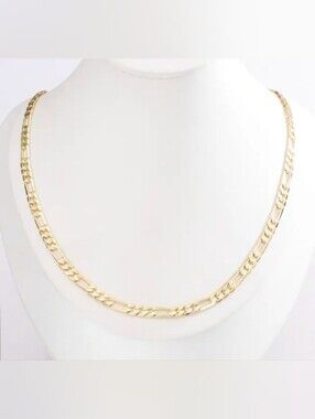 14k Gold Plated Gold Figaro Chain Necklace